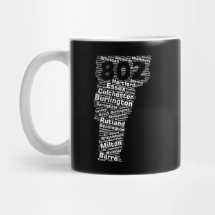 Vermont Cities 802 Area Code Mug